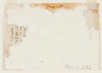 Dibujo, Página de un cuaderno de bocetos; Apolo y Aurora