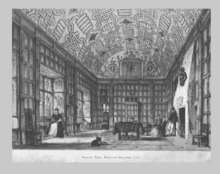 Sala de estar, Boughton-Malherbe, Kent, mediados del siglo XIX