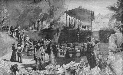 Bebiendo las aguas en Homburg, 1900