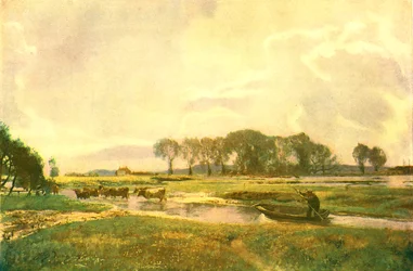 Conduciendo las vacas, Hampshire, 1892, c1902