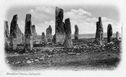 Piedras druídicas, Callanish, Isla de Lewis, Islas Occidentales, Escocia, 1902