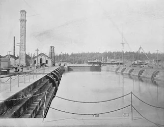 Dique Seco en Esquimalt, Columbia Británica, c1897