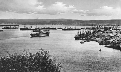 Puerto de Durban desde el Acantilado, Sudáfrica