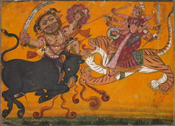 Durga matando a Mahisha, c. 1700-1710