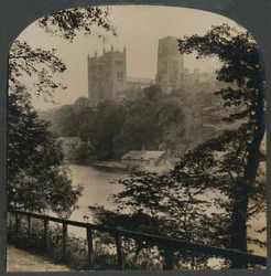 Catedral de Durham - Vista desde el otro lado del río, Inglaterra, c1910