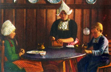 Gente holandesa con vestimenta tradicional, c1928
