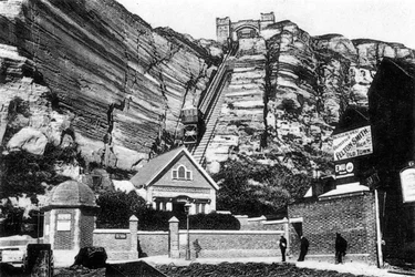 Ascensor de East Hill, Hastings, East Sussex, principios del siglo XX