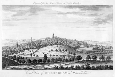 Vista este de Birmingham en Warwickshire, 1779
