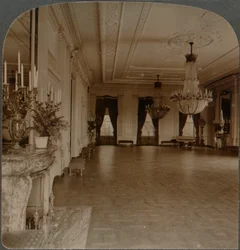 Sala Este donde se celebran recepciones, Casa Blanca, Washington D.C., c1900