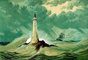 Faro de Eddystone, c. 1850