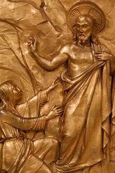 Iglesia de la Madeleine - Detalle del tabernáculo - Jesucristo y María Magdalena - París, Francia