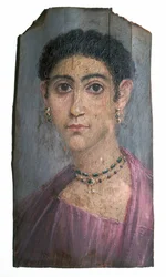 Retrato de cera egipcio de una dama, siglo II
