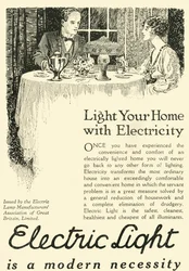 La luz eléctrica es una necesidad moderna, 1920