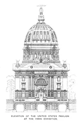 Elevación del Pabellón de los Estados Unidos en la Exposición de París, 1900