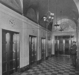 Vestíbulo del ascensor, Edificio de la Cámara de Comercio, Newark, Nueva Jersey