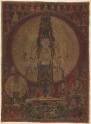 Bodhisattva de la Compasión Avalokiteshvara de Once Cabezas y Mil Brazos, c. 1500