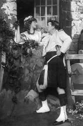 Ellaline Terriss y Seymour Hicks en The Gay Gordons, c1907