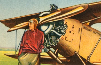 Elly Beinhorn con su avión, 1932