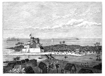 Elmina, Costa de Oro, África Occidental, c. 1890