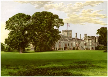 Elton Hall, Northamptonshire, hogar del Conde de Carysfort, c. 1880