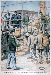 Embarque de convictos para la Guayana Francesa, 1904