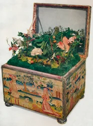 Cofre bordado, siglo XVII, 1929