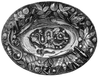 Plato esmaltado por Bernard Palissy, siglo XVI, 1870