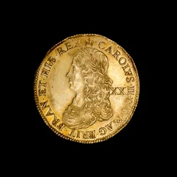 Moneda inglesa de doble corona de oro