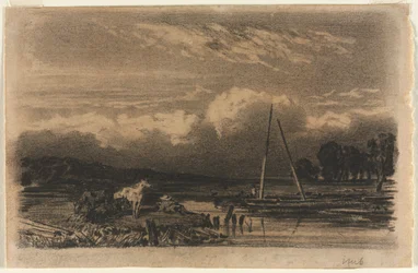 Vista inglesa, después de Jules Dupré, 1800s