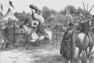 Diversión inglesa en el siglo XIV: justas en el quintain