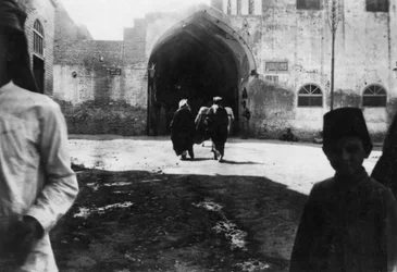 Entrada del bazar de Bagdad, Mesopotamia, Primera Guerra Mundial, 1918