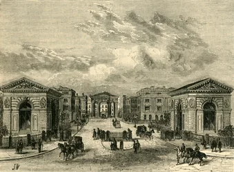 Entrada a la estación de Euston Square, c1876
