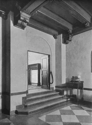 Entrada al comedor sureste, el edificio de los Fraternity Clubs, Nueva York, 1924
