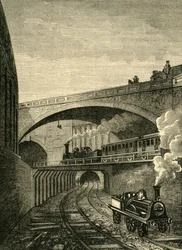 Entrada al túnel de Clerkenwell desde Farringdon Street, c1876