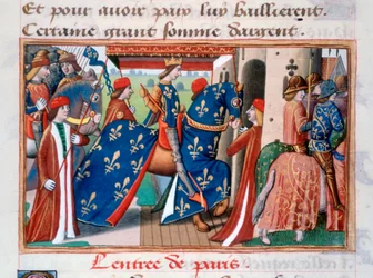 Entrada de Carlos VII en la ciudad de París, 12 de noviembre de 1437, c1484