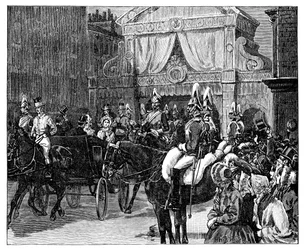 Entrada de la Princesa Alexandra en Londres, finales del siglo XIX