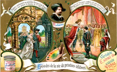 Episodios de la vida de pintores famosos: Rubens, c. 1900