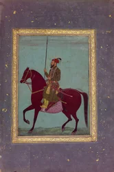 Retrato Ecuestre de Aurangzeb, siglo XVII