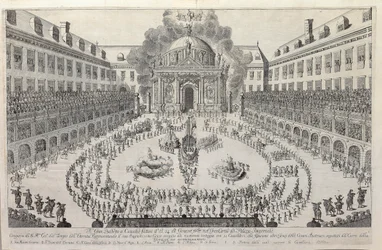 Ballet ecuestre en el patio del Hofburg de Viena, 1667