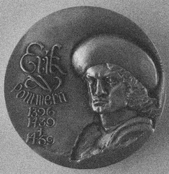 Erico de Pomerania 1382-1459. Medalla Histórica