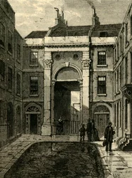 Puerta de Agua de Essex, Calle Essex, Strand, 1881