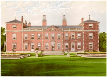 Euston Hall, Suffolk, hogar del Duque de Grafton, 1880