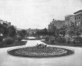 Eutaw Place mirando al norte, Baltimore, Maryland, EE.UU., c1900