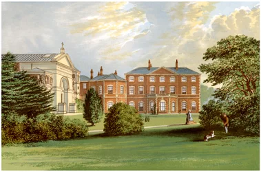 Parque Everingham, Yorkshire, hogar de Lord Herries, c. 1880