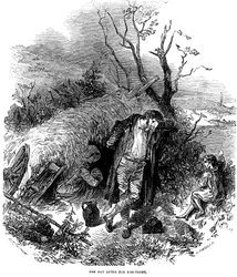 Familia de campesinos irlandeses desalojados, 1848