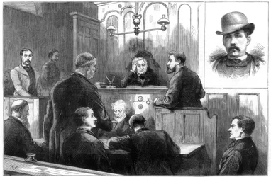Examen de John Daly, alias Denman, en el tribunal de policía de Birkenhead, 1884