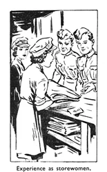 Experiencia como dependientas, 1940