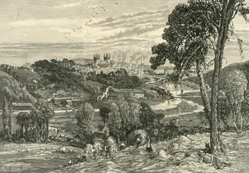 Exter, desde Exwick Fields, 1898