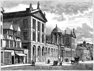 Fachada del Queens College, Universidad de Oxford
