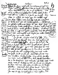Facsímil de la escritura de Martín Lutero, 1903